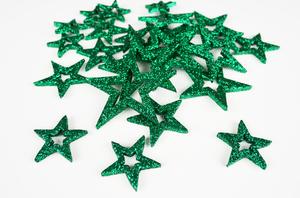Hviezdy glitter vykrojené