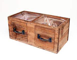 Drevený kvetináč dvojitý