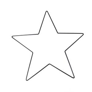 Hvězda kov 40 cm černá