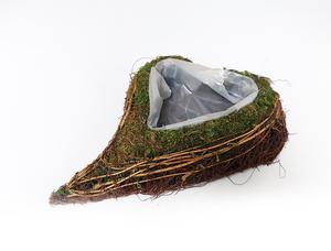 Prútený obal machové srdce